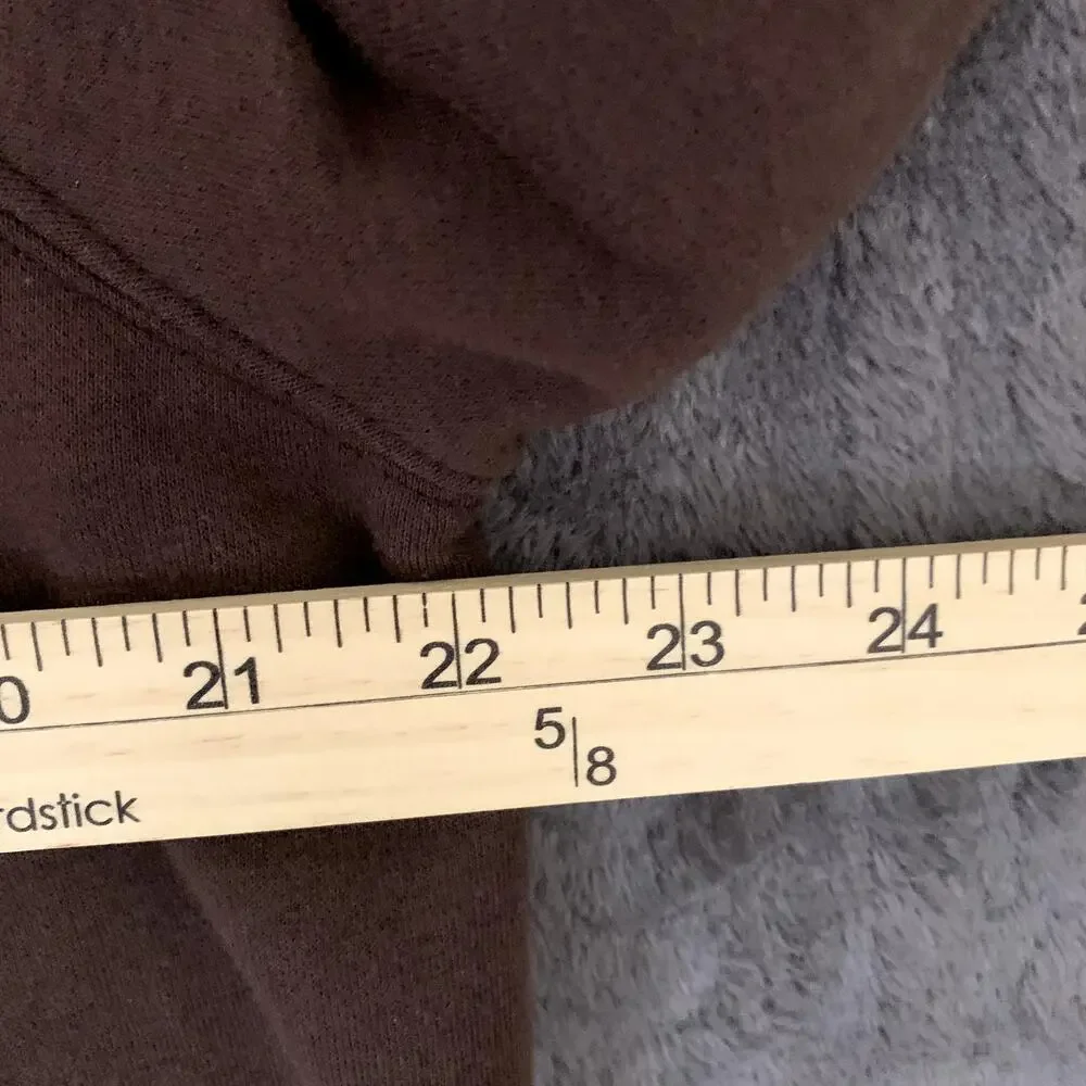 Brown Oversized Sweatshirt Crew Neck Cotton Blend Brown Women's Size S NWOT - Picture 5 of 6